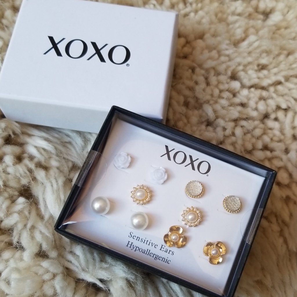 Xoxo Earring Gift Set 5 Pairs Pearl Stud Earrings
